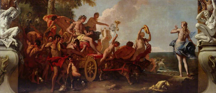 De ontmoeting van Bacchus en Ariadne - Sebastiano Ricci