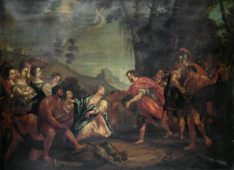 De ontmoeting van David en Abigail - Antonio da Correggio