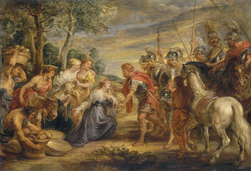 De ontmoeting van David en Abigail - Peter Paul Rubens