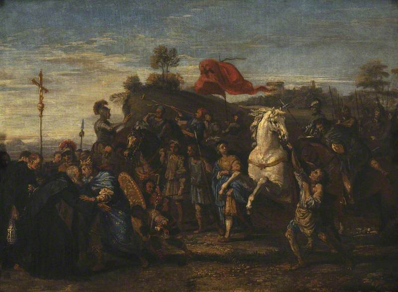 De ontmoeting van Sint Nil en keizer Otton III - Domenichino