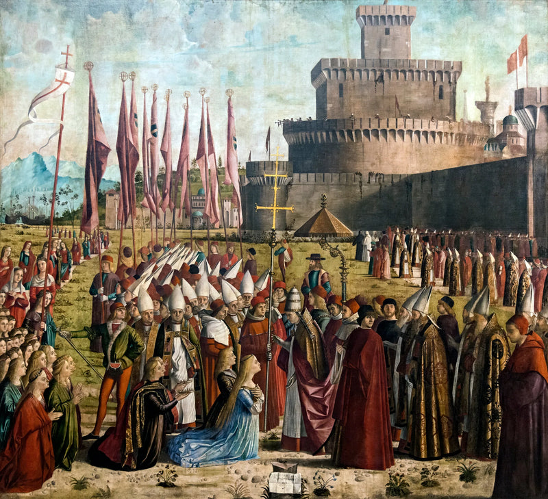 De ontmoeting van pelgrims met paus Cyrillus - Vittore Carpaccio