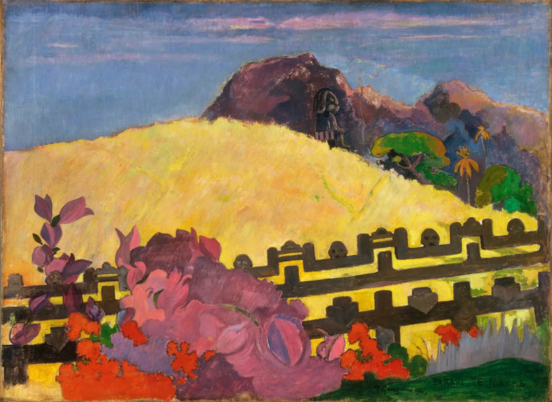 Daar bevindt zich de tempel - Paul Gauguin