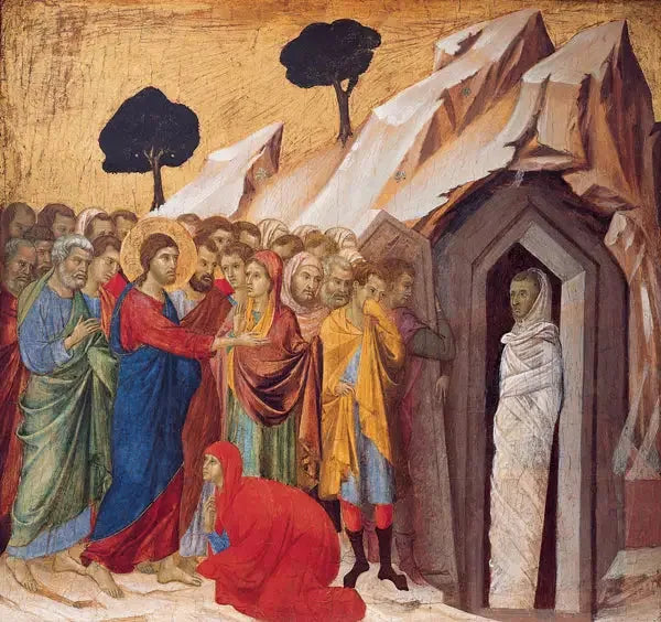 De opstanding van Lazarus - Duccio di Buoninsegna