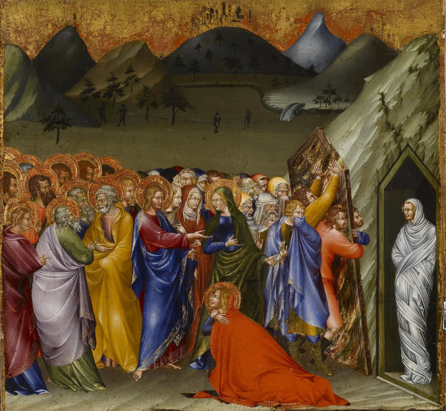 De opstanding van Lazarus - Giovanni di Paolo
