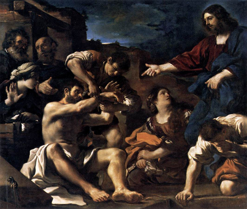 De Opstanding van Lazarus - Guercino