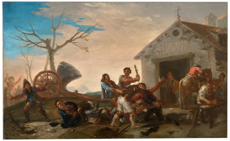 De Strijd in het Mesón del Gallo - Francisco de Goya