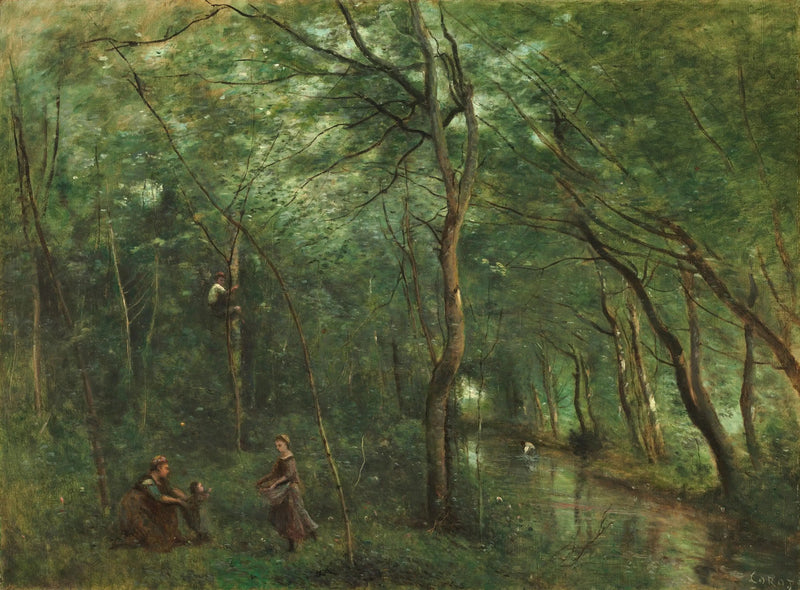 Het Groene Rivier - Jean-Baptiste Camille Corot
