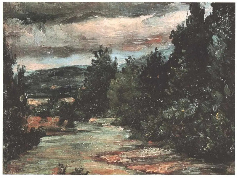 De rivier in de vlakte - Paul Cézanne