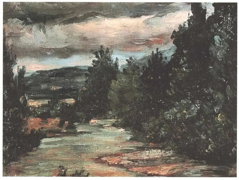 De rivier in de vlakte - Paul Cézanne