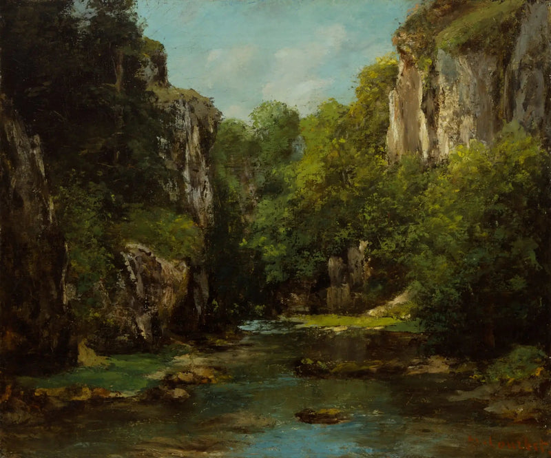 De rivier van de zwarte putten - Gustave Courbet