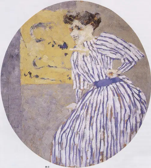 De gestreepte jurk - Édouard Vuillard