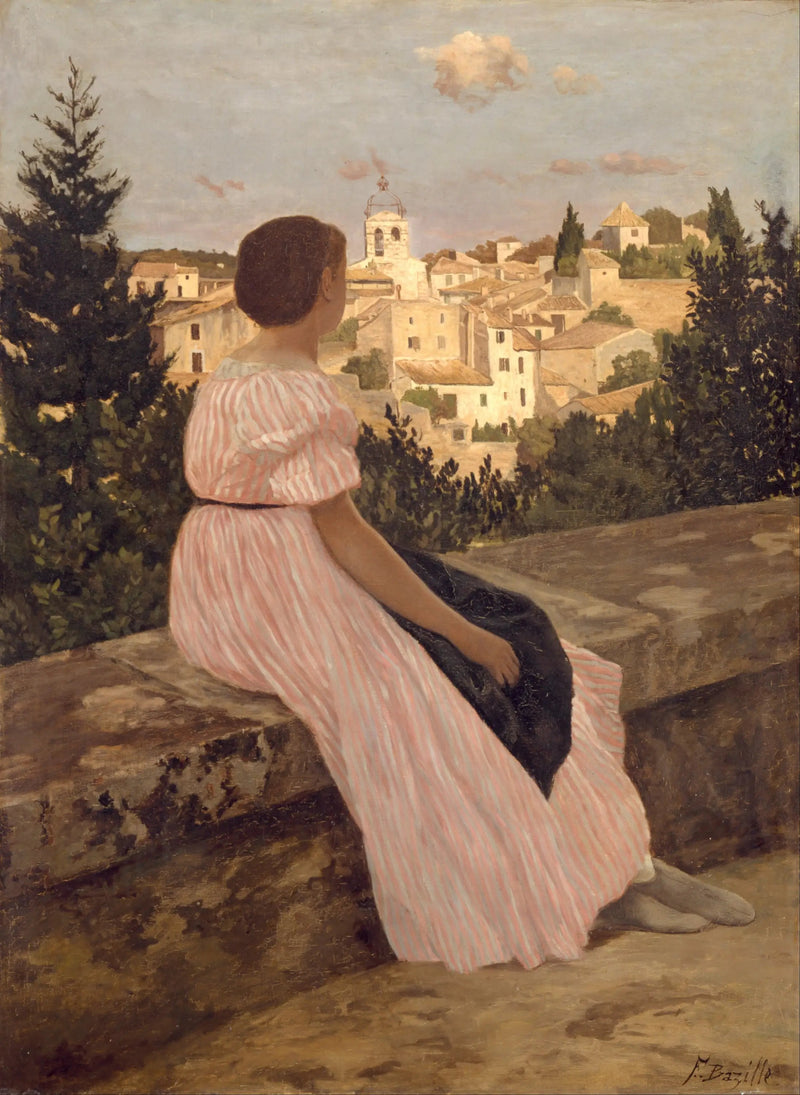 De Roze Jurk - Frédéric Bazille