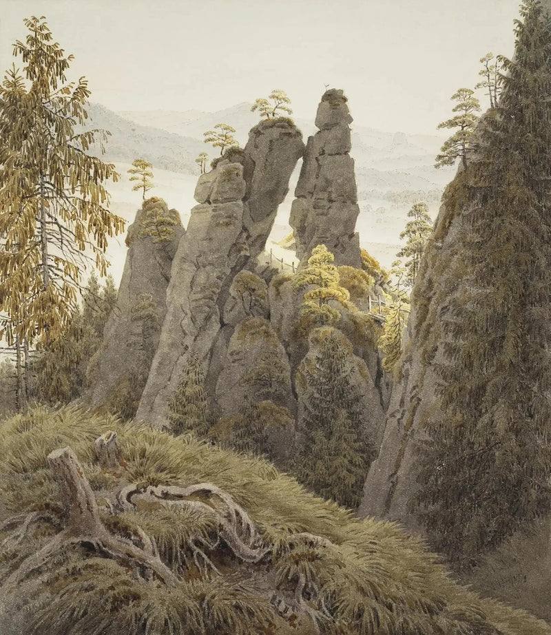De rots draagt in Neurathen - Caspar David Friedrich