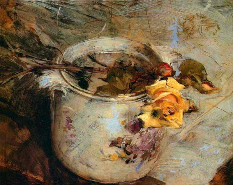 De roos in vaas van Saksen - Giovanni Boldini