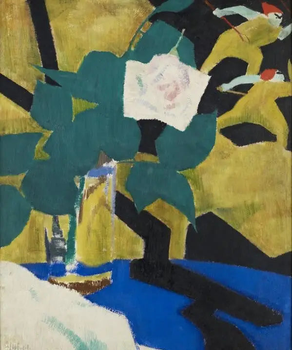 La Rose et le Paravent laqué - Francis Cadell - Alpha Reproduction