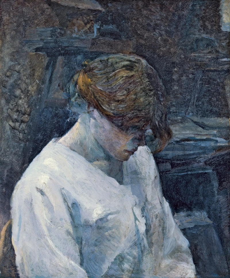 De Roodharige met witte blouse - Henri de Toulouse-Lautrec