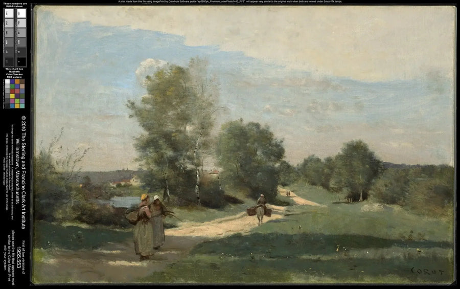 De weg aan de waterkant - Jean-Baptiste Camille Corot