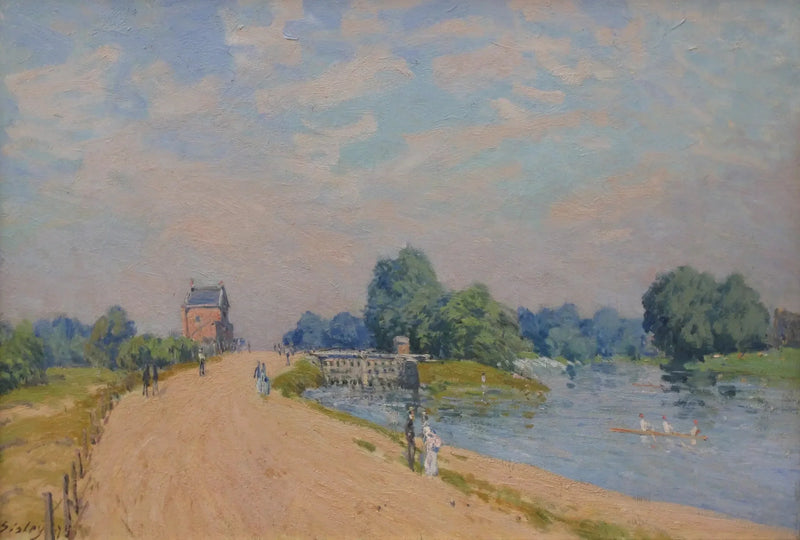 De Weg naar Hampton Court in Molesey - Alfred Sisley