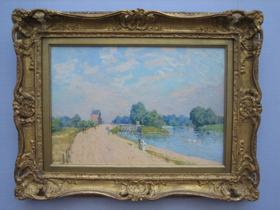 De Weg naar Hampton Court in Molesey - Alfred Sisley