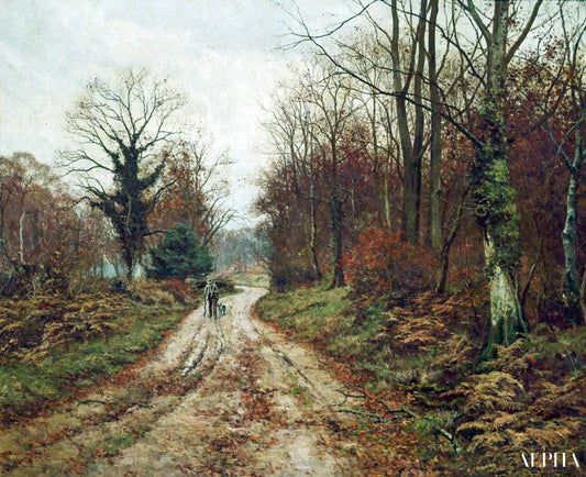 La route de l'automne (bois de Mitcham, Surrey) - Edward Wilkins Waite - Reproductions de tableaux et peintures haut de gamme