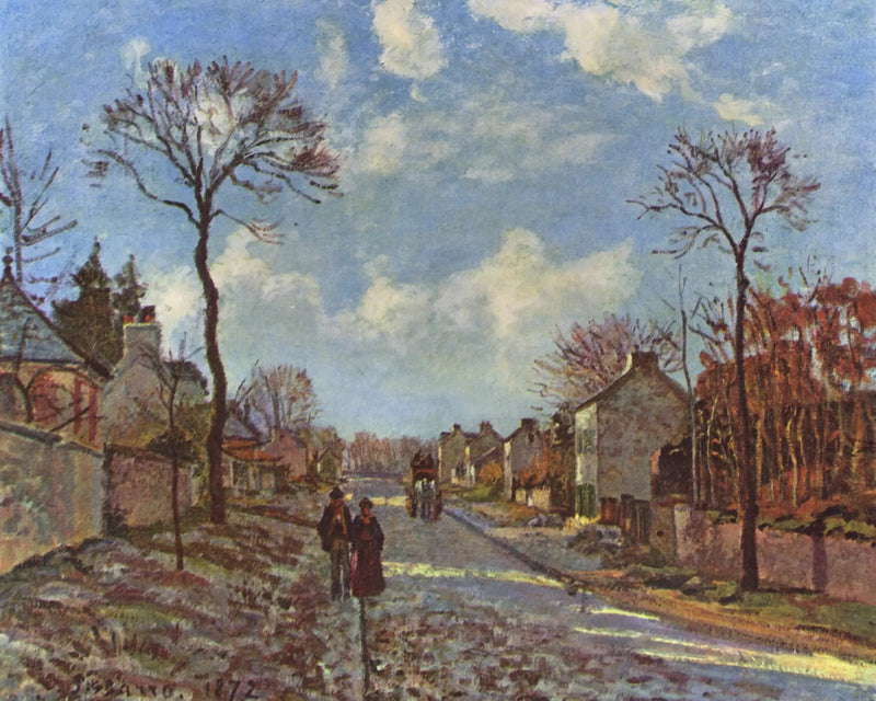 De Weg naar Louveciennes - Camille Pissarro