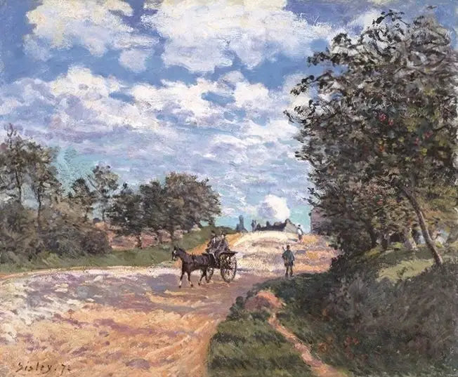 De weg van Mantes naar Choisy-le-Roi - Alfred Sisley