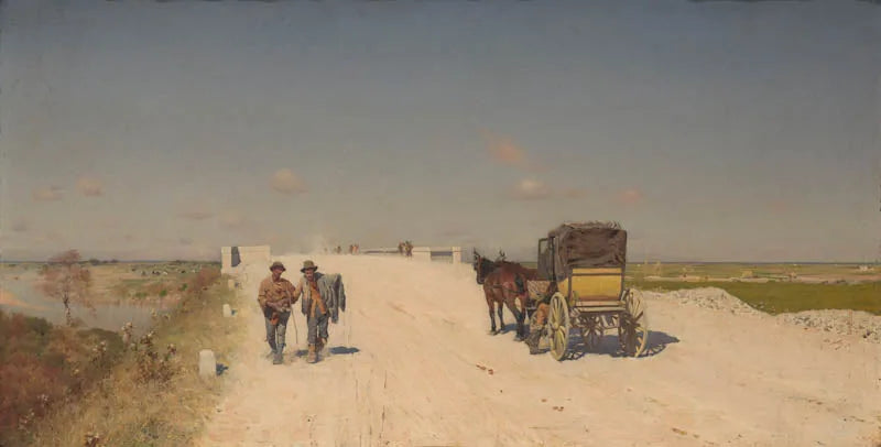 De weg van Napels naar Brindisi - Giuseppe De Nittis