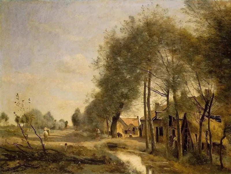 De Route van Sin-le-Noble, nabij Douai - Jean-Baptiste Camille Corot