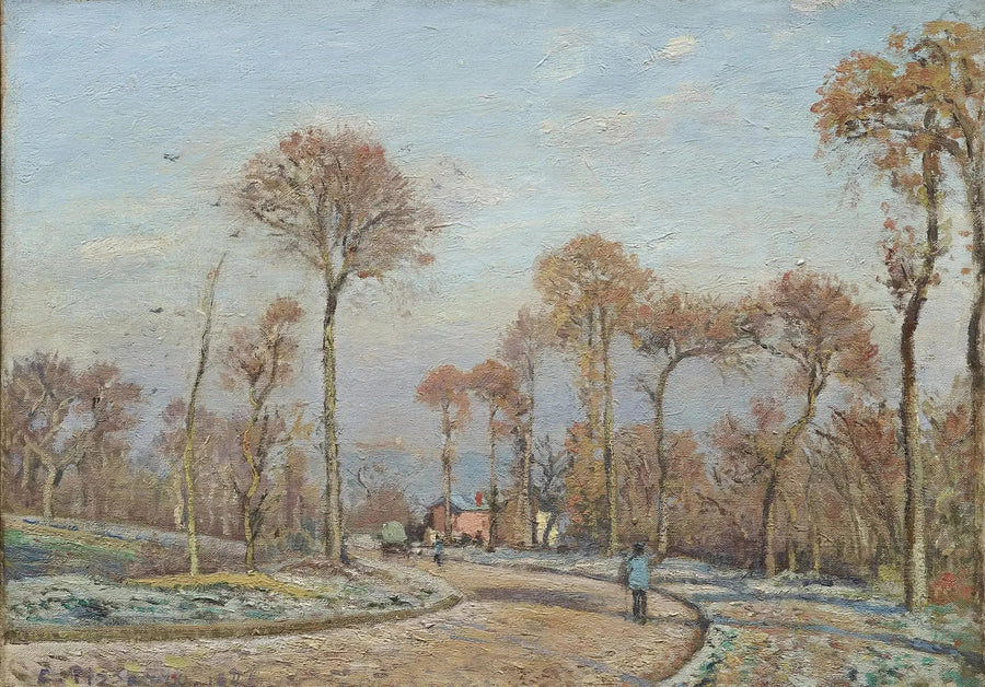 De Weg naar Versailles, Louveciennes: Ochtendmist - Camille Pissarro