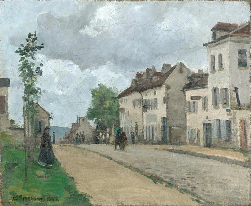 De Straat van Gisors in Pontoise - Camille Pissarro