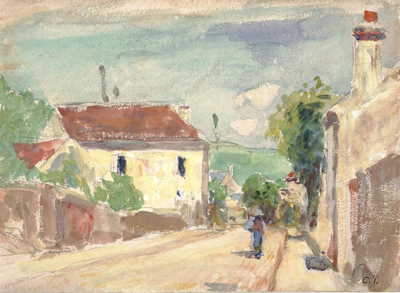 De Rue de l'Hermitage, Pontoise - Camille Pissarro