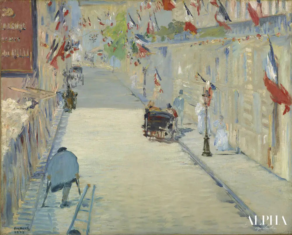 La Rue Mosnier aux drapeaux - Edouard Manet - Reproductions de tableaux et peintures haut de gamme