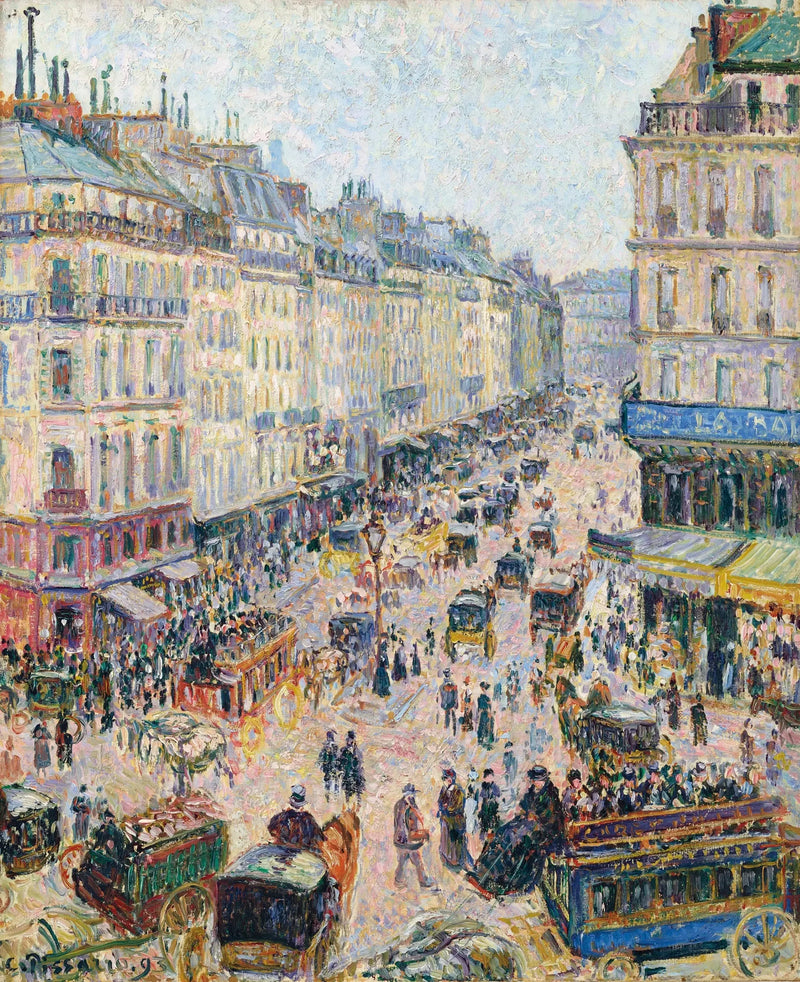 De straat Saint-Lazare, heldere tijd - Camille Pissarro