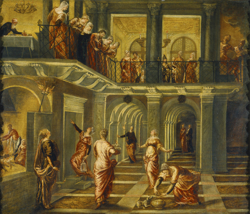 De wijze en de dwaze Maagden - Jacopo Tintoretto