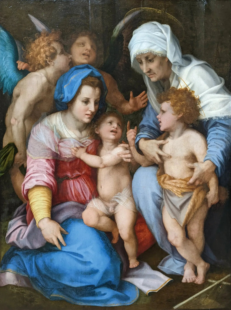 De Heilige Familie met Engelen - Andrea del Sarto
