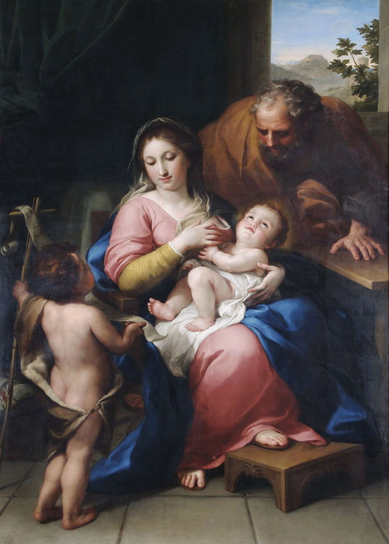 De Heilige Familie met het heilige kind Johannes - Anton Raphael Mengs