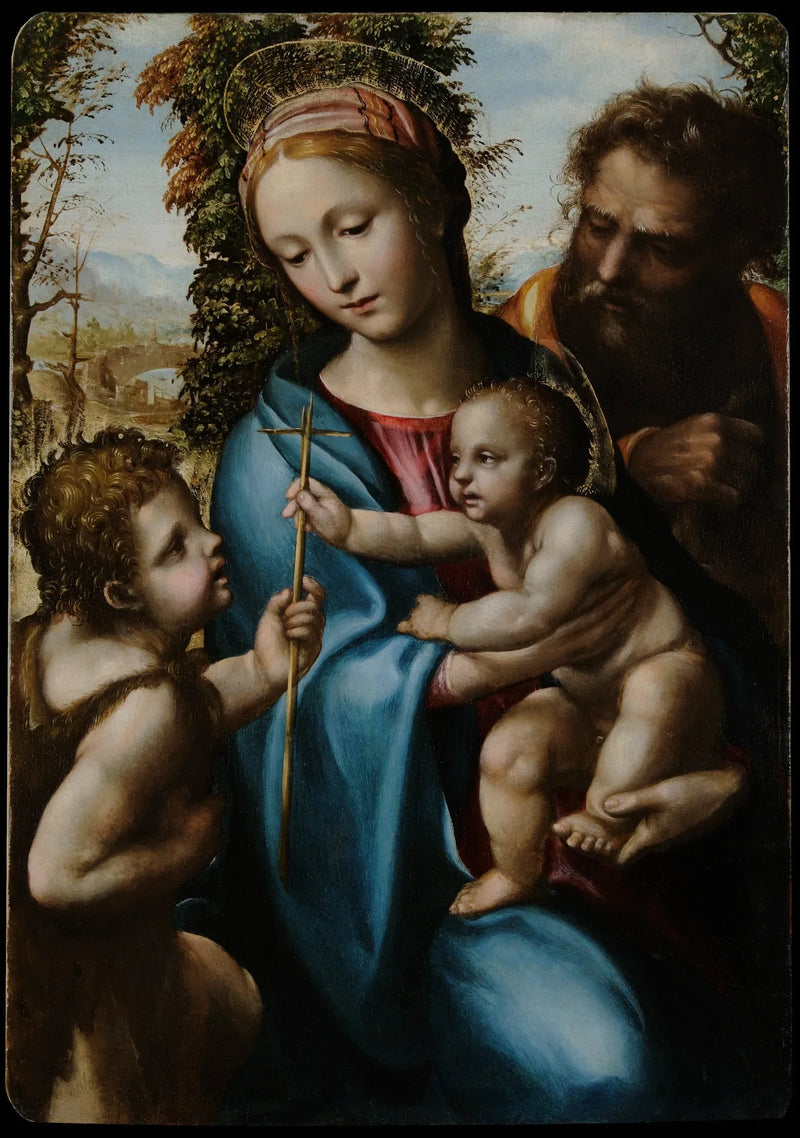 De Heilige Familie met de jonge Sint-Jan - Il Sodoma (Giovanni Antonio Bazzi)