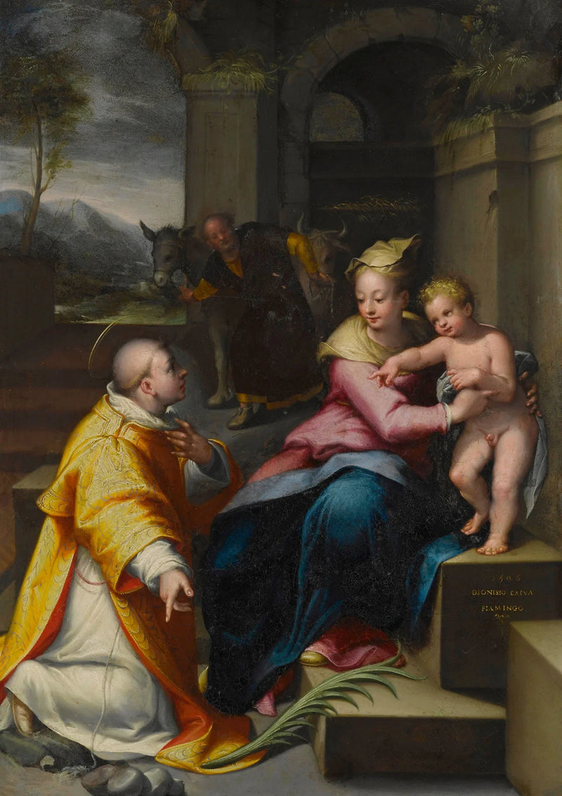 De Heilige Familie met Sint-Stefanus - Denis Calvaert