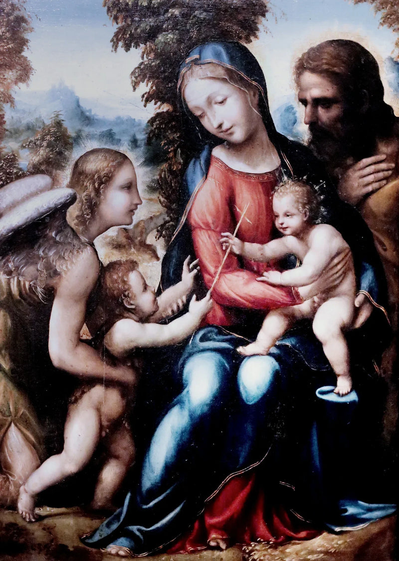 De Heilige Familie met Sint-Jan de Doper en een engel - Il Sodoma (Giovanni Antonio Bazzi)