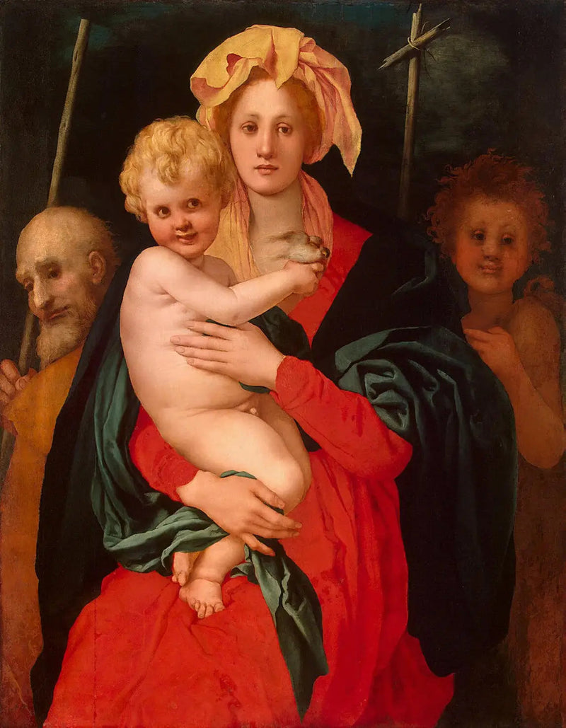 De Heilige Familie met Sint-Jan de Doper - Pontormo