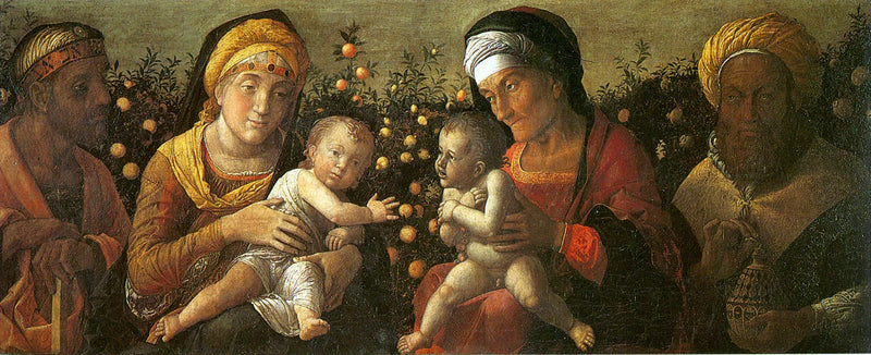 De Heilige Familie en de Familie van Sint-Jan de Doper - Andrea Mantegna