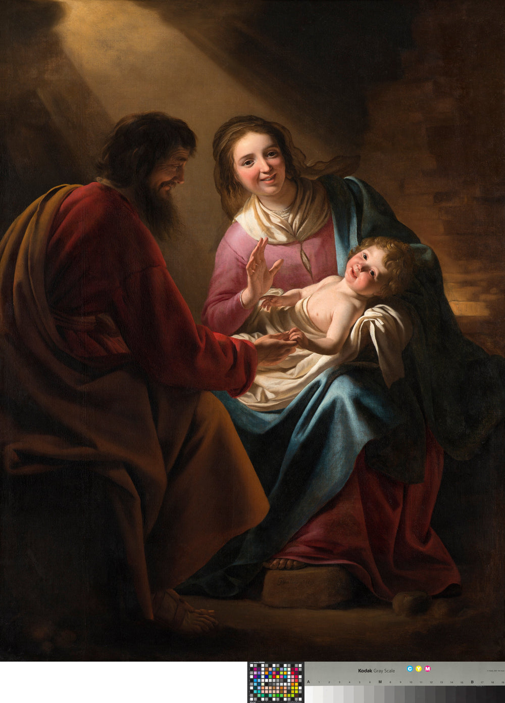 La Sainte Famille - Gerrit van Honthorst image 1 copie peinte à la main à l’huile