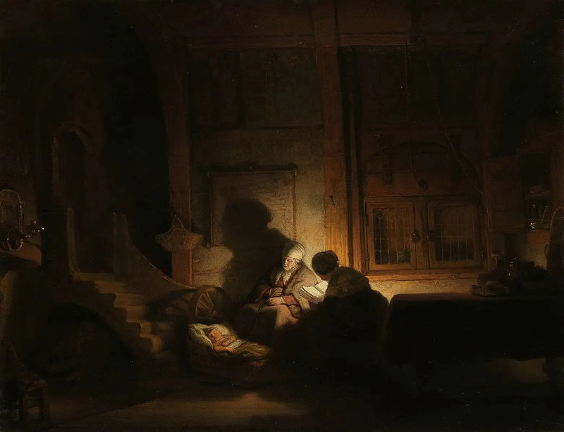 De Heilige Familie 's nachts - Rembrandt