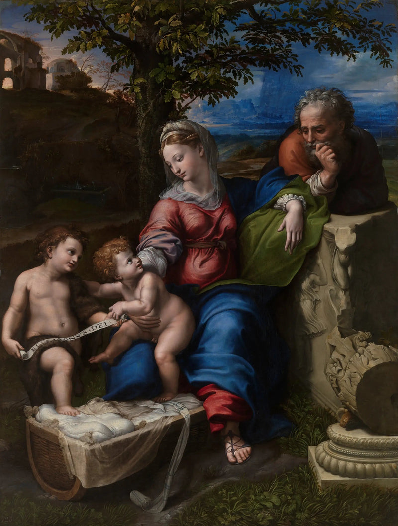 De Heilige Familie onder een eik - Raphael Sanzio