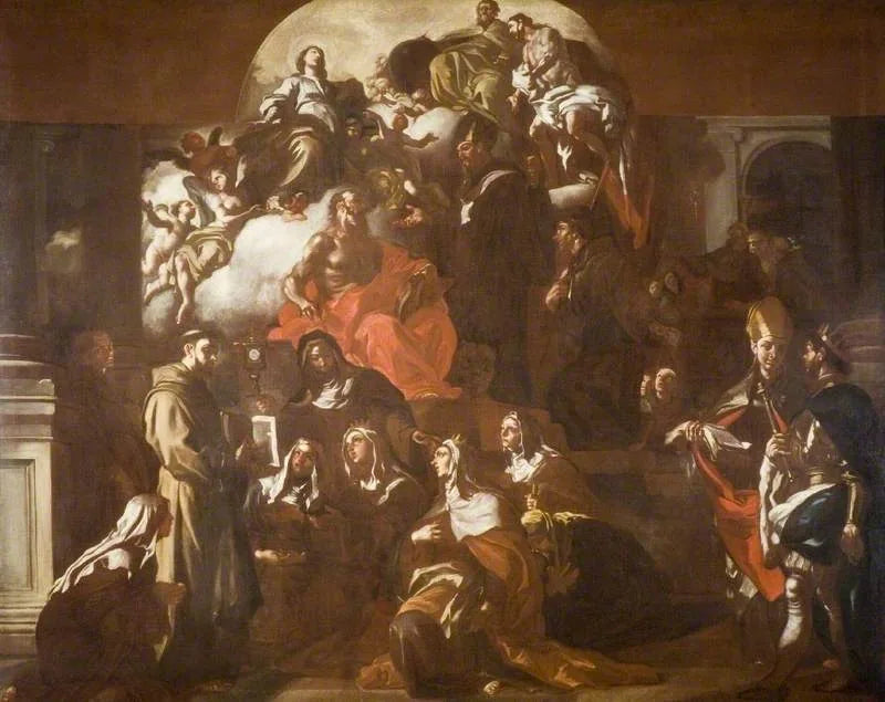 De Heilige Drie-eenheid met de Maagd en de Heiligen - Francesco Solimena