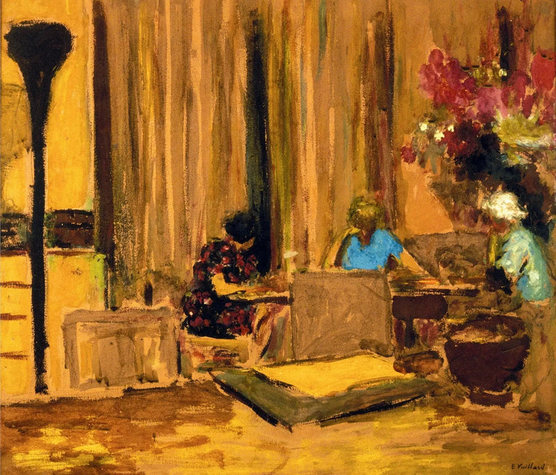 De biljartkamer van het kasteel van Clayes - Édouard Vuillard