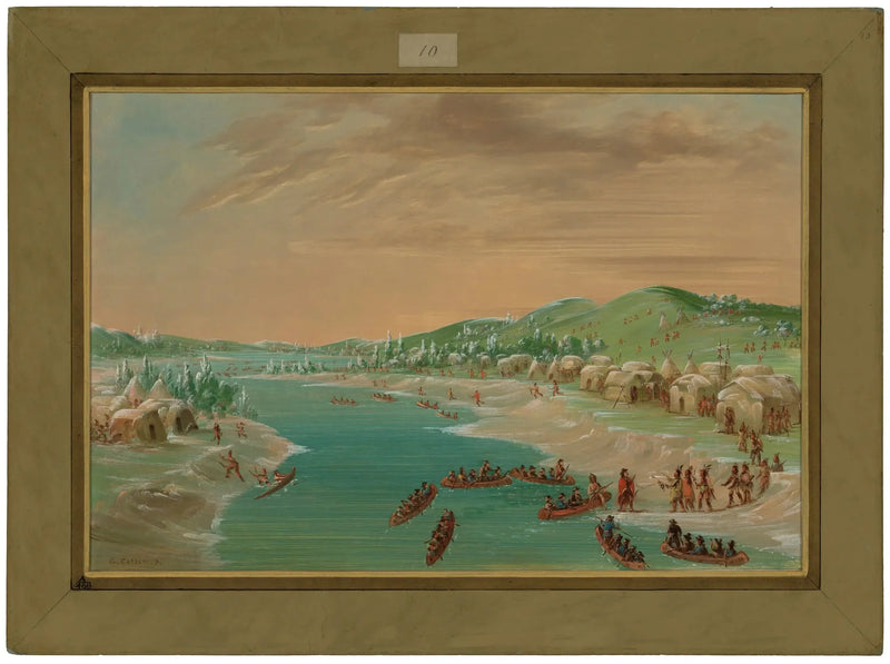 De Salle en zijn gevolg arriveren in het dorp van de Illinois. 1 januari 1680 - George Catlin

Source:
La Salle et son cortège arrivent au village des Illinois. 1er janvier 1680 - George Catlin