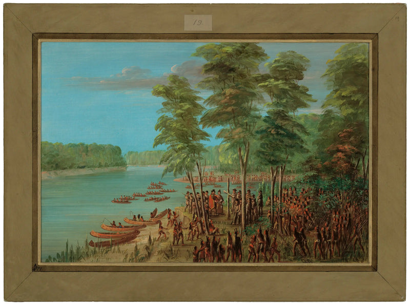 La Salle neemt bezit van de landen bij de monding van de Arkansas. 10 maart 1682 - George Catlin

Source:
La Salle prend possession des terres à l'embouchure de l'Arkansas. 10 mars 1682 - George Catlin
