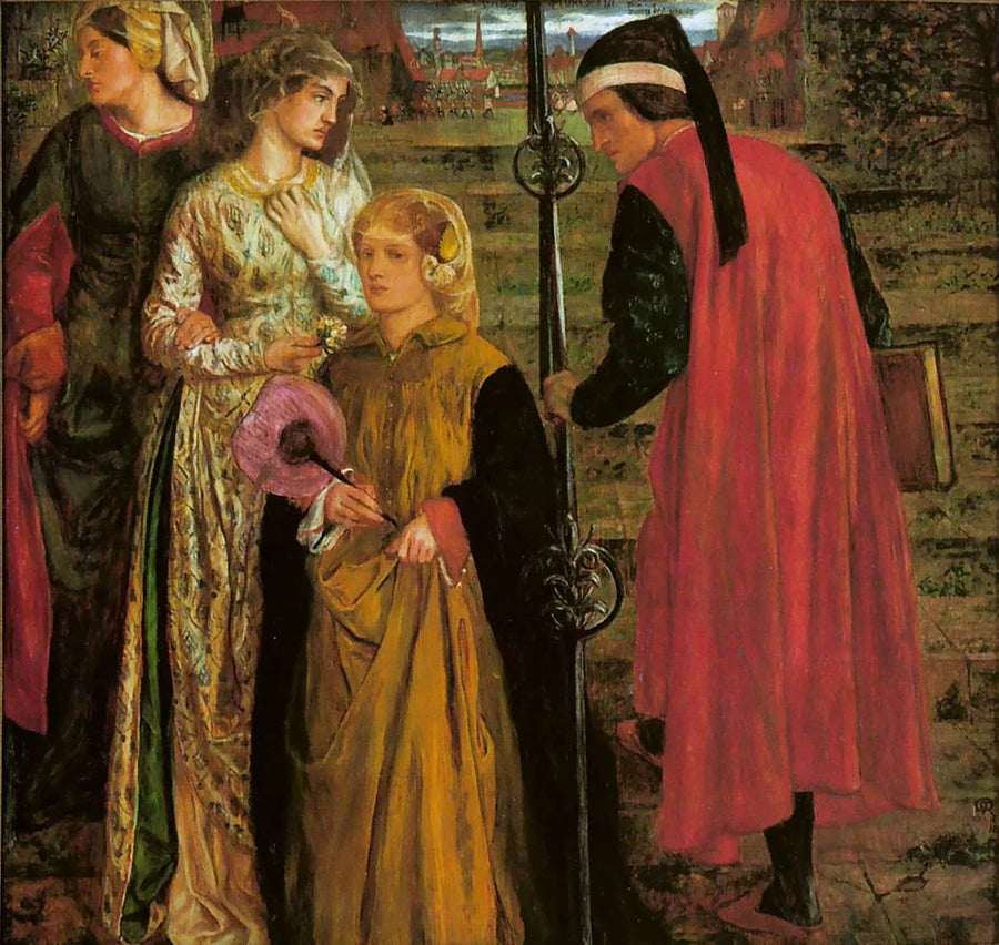 De groet van Béatrice - Dante Gabriel Rossetti