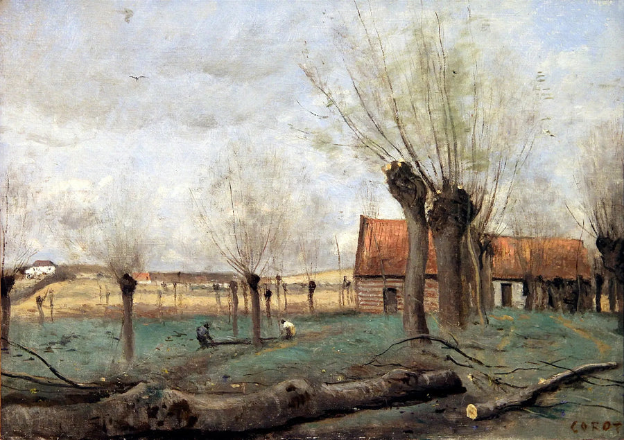 De Saulaie van Sainte-Catherine, nabij Arras - Jean-Baptiste Camille Corot